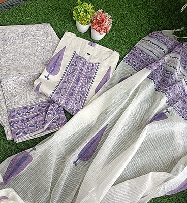 "DAALI" Pure Khadi Cotton Suit Set "DAALI" Pure Khadi Cotton Suit Set