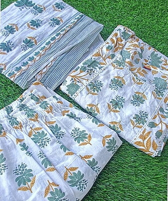"Veena" - Premium Cotton suit set Summer Edit