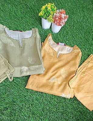 "DIYA" Pure Muslin Plazzo Set "DIYA" Pure Muslin Plazzo Set