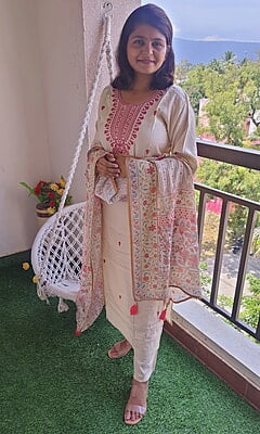"MAHI" Embroidered Festive Muslin Silk Suit Set