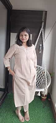 "IRA" - Soft Handloom Khaki Pant Set "IRA" - Soft Handloom Khaki Pant Set