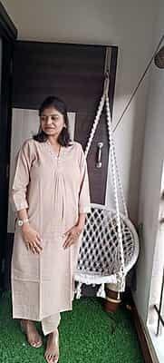 "IRA" - Soft Handloom Khaki Pant Set "IRA" - Soft Handloom Khaki Pant Set