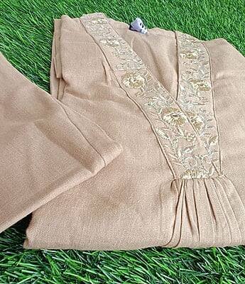 "IRA" - Soft Handloom Khaki Pant Set "IRA" - Soft Handloom Khaki Pant Set