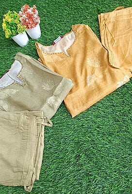 "DIYA" Pure Muslin Plazzo Set "DIYA" Pure Muslin Plazzo Set