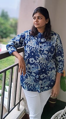 Jheel Floral Short Kurti Jheel Floral Short Kurti