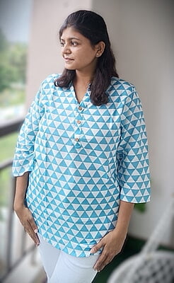 Abstract Design Short Kurti Abstract Design Short Kurti