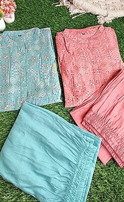 Juhi Bandhani Silk Kurta Set Juhi Bandhani Silk Kurta Set