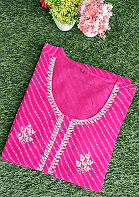 Nirali Lehariya Gotapatti Kurti