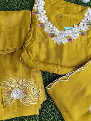 "SEEMA" Cut Work Embroidered Suit Set "SEEMA" Cut Work Embroidered Suit Set