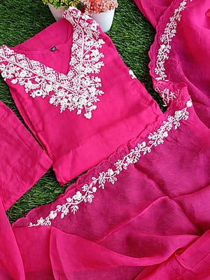"SHIKHA" Hand Embroidered Suit Set "SHIKHA" Hand Embroidered Suit Set