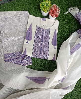 "DAALI" Pure Khadi Cotton Suit Set "DAALI" Pure Khadi Cotton Suit Set
