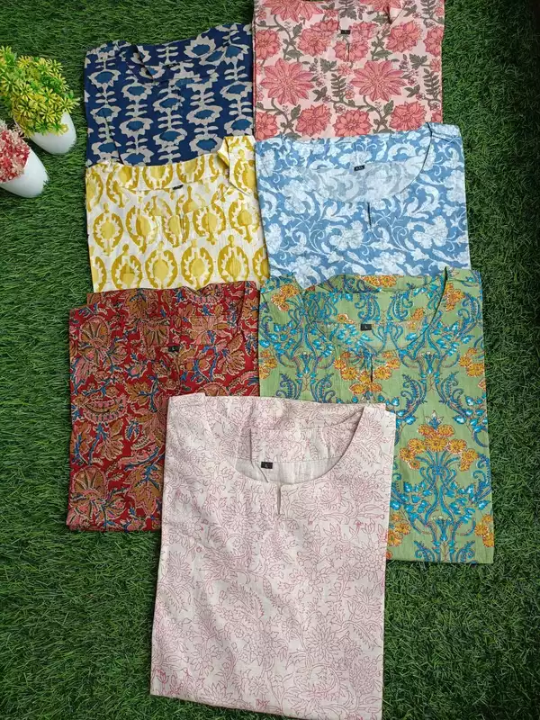 "ADITI" Pure Cotton Short Kurtis