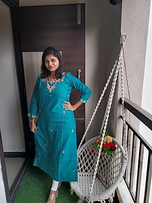 "ROOH" Indigo Cotton Kurta Set