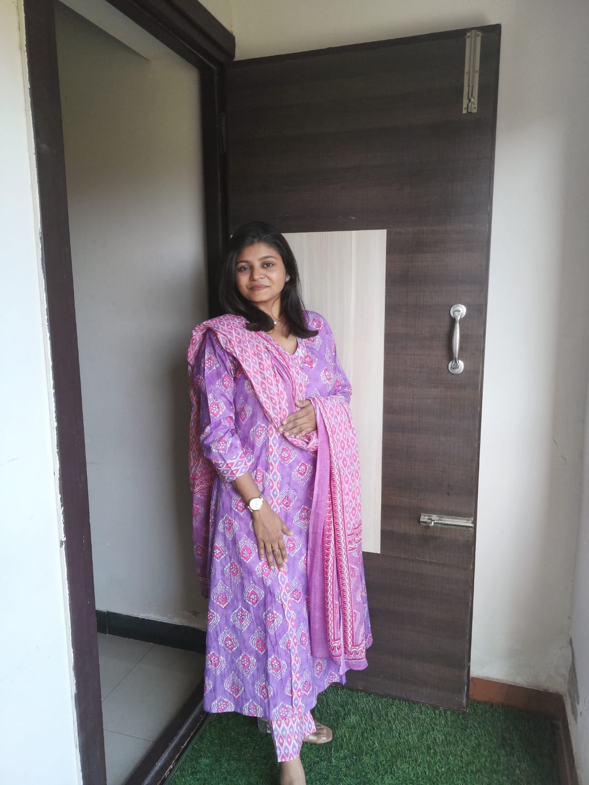 "KAJAL" Pure Cotton Angrakha Suit Set "KAJAL" Pure Cotton Angrakha Suit Set