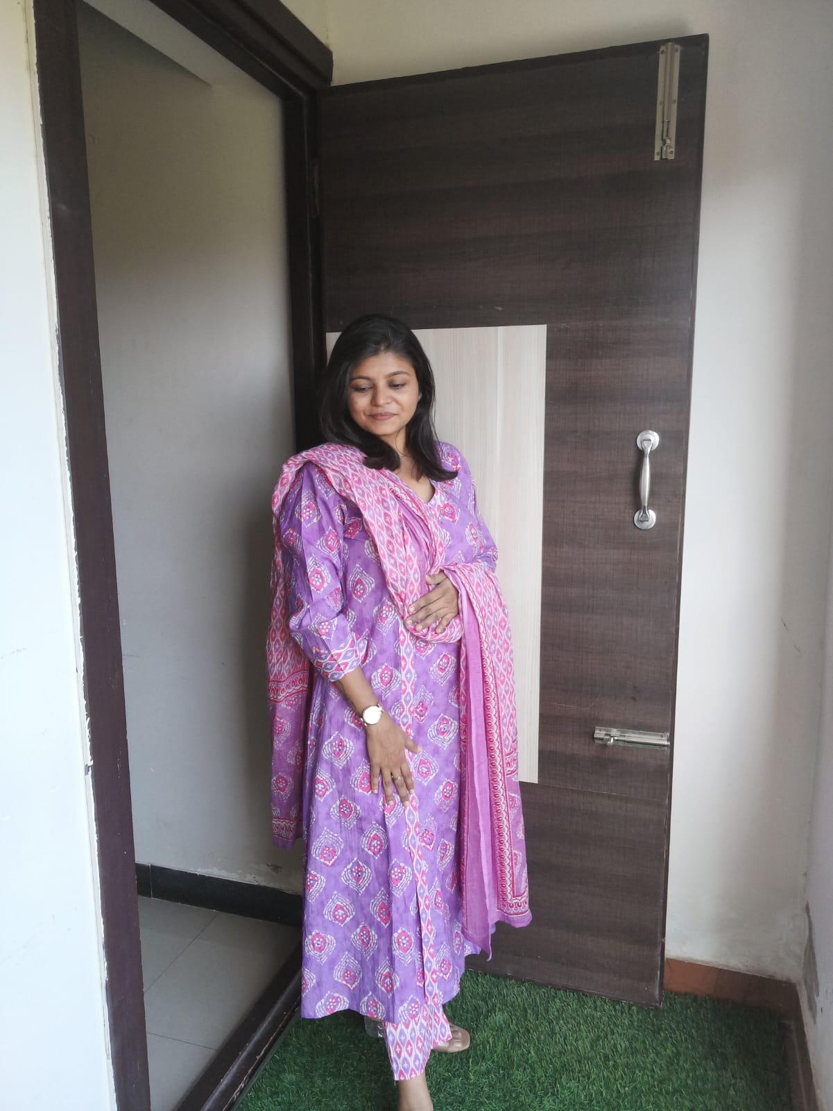 "KAJAL" Pure Cotton Angrakha Suit Set "KAJAL" Pure Cotton Angrakha Suit Set