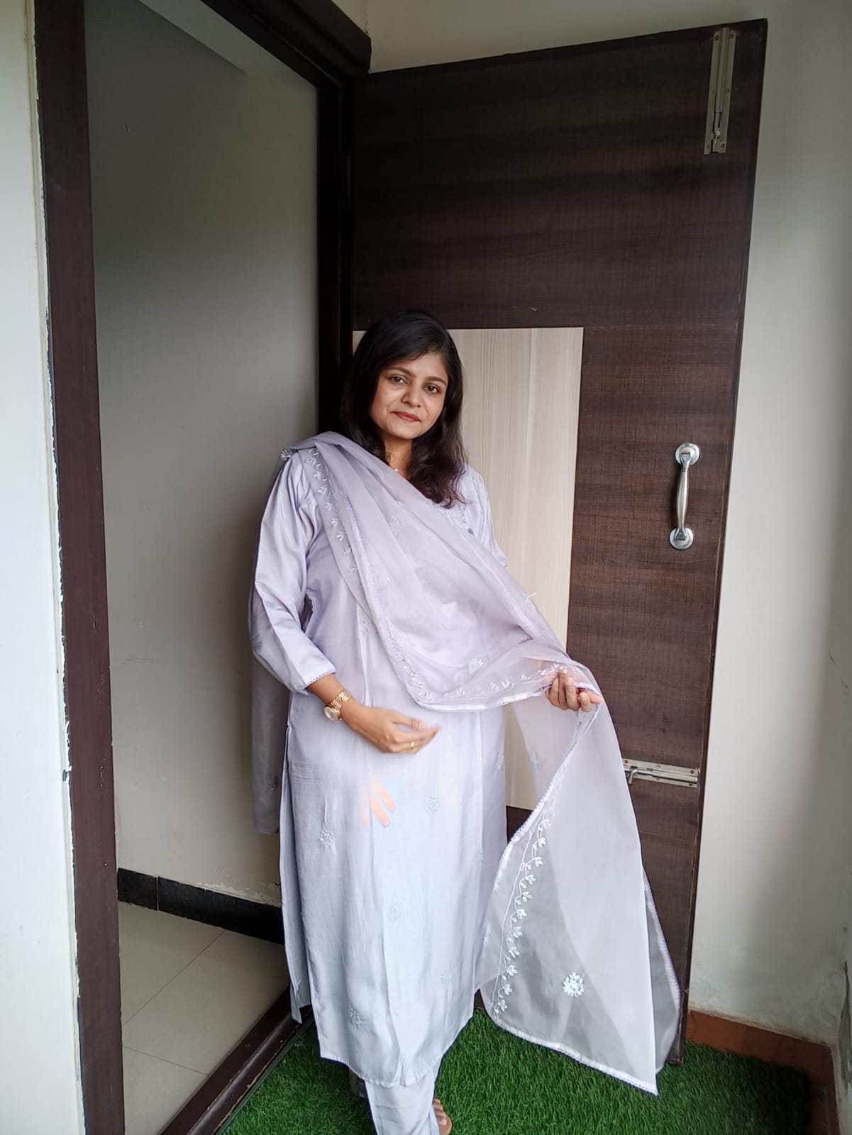 "PANKH" Suit Set with Organza Dupatta
